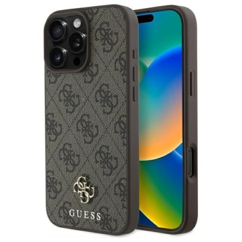 Guess GUHMP16XP4SM4MW iPhone 16 Pro Max 6.9" brązowy/brown hardcase 4G Small Classic MagSafe