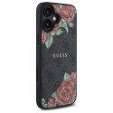 Guess GUHMP16SP4ROPEMCK iPhone 16 6.1" czarny/black hardcase 4G Flowers Print MagSafe