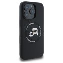 Karl Lagerfeld KLHMP16XSKCHTCK iPhone 16 Pro Max 6.9" czarny/black hardcase Silicone Karl&Choupette Heads MagSafe