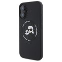 Karl Lagerfeld KLHMP16SSKCHTCK iPhone 16 6.1" czarny/black hardcase Silicone Karl&Choupette Heads MagSafe