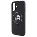 Karl Lagerfeld KLHMP16SSKCHTCK iPhone 16 6.1" czarny/black hardcase Silicone Karl&Choupette Heads MagSafe