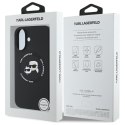 Karl Lagerfeld KLHMP16SSKCHTCK iPhone 16 6.1" czarny/black hardcase Silicone Karl&Choupette Heads MagSafe