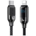 USAMS Kabel USB-C na Lightning 30W 1.2m Digital Display Zinc Alloy Fast Charging Data Cable HX Series SJ741USB02 (US-SJ741)