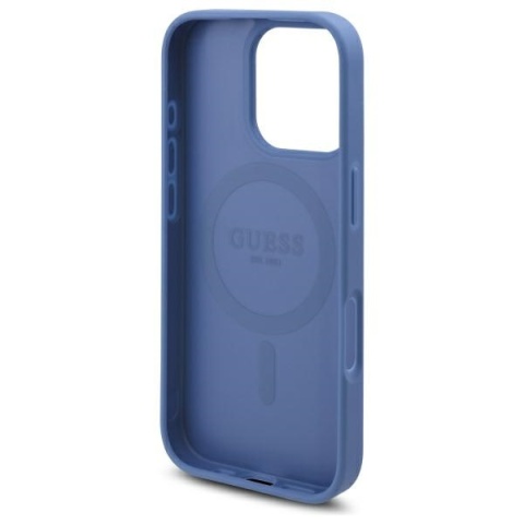 Guess GUHMP16XP4ROPEMCB iPhone 16 Pro Max 6.9" niebieski/blue hardcase 4G Flowers Print MagSafe