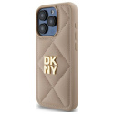 DKNY DKHCP15XPQDSLE iPhone 15 Pro Max 6.7" beżowy/beige Quilted Stack Logo