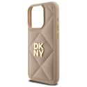 DKNY DKHCP15XPQDSLE iPhone 15 Pro Max 6.7" beżowy/beige Quilted Stack Logo