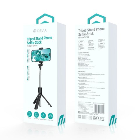 Devia selfie stick Bluetooth tripod ES083 czarny