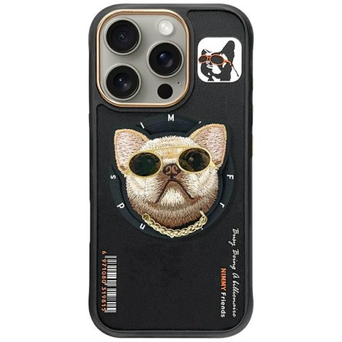 Etui Nimmy Glasses Cool Cat do iPhone 16 Pro Max czarny