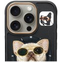 Etui Nimmy Glasses Cool Cat do iPhone 16 Pro Max czarny