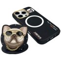 Etui Nimmy Glasses Cool Cat do iPhone 16 Pro Max czarny