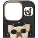 Etui Nimmy Glasses Cool Cat do iPhone 16 Pro Max czarny