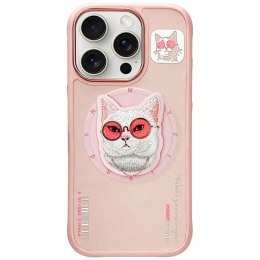 Etui Nimmy Glasses Cool Cat do iPhone 16 Pro Max różowy