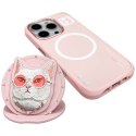 Etui Nimmy Glasses Cool Cat do iPhone 16 Pro Max różowy