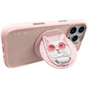 Etui Nimmy Glasses Cool Cat do iPhone 16 Pro Max różowy