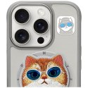 Etui Nimmy Glasses Cool Cat do iPhone 16 Pro Max szary