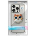 Etui Nimmy Glasses Cool Cat do iPhone 16 Pro Max szary