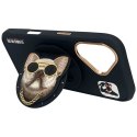 Etui Nimmy Glasses Cool Cat do iPhone 16 czarny