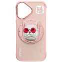 Etui Nimmy Glasses Cool Cat do iPhone 16 różowy