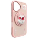 Etui Nimmy Glasses Cool Cat do iPhone 16 różowy