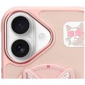 Etui Nimmy Glasses Cool Cat do iPhone 16 różowy