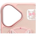 Etui Nimmy Glasses Cool Cat do iPhone 16 różowy