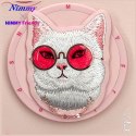 Etui Nimmy Glasses Cool Cat do iPhone 16 różowy