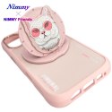 Etui Nimmy Glasses Cool Cat do iPhone 16 różowy