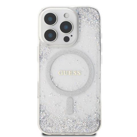 Guess GUHMP16XRGRGES iPhone 16 Pro Max 6.9" srebrny/silver hardcase Resin Gradient Glitter MagSafe