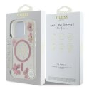 Guess GUHMP16LRBFGFGMP iPhone 16 Pro 6.3" różowy/pink hardcase Resin Flower Glitter MagSafe