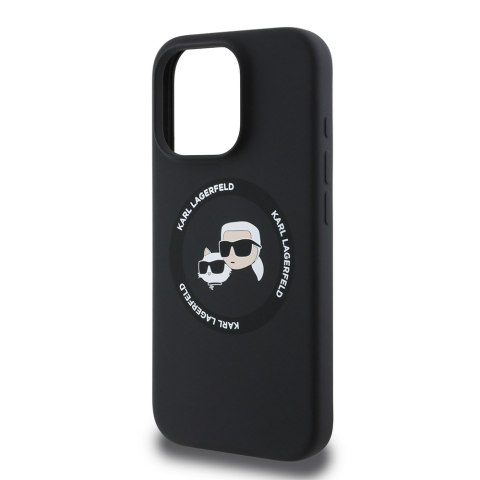 Karl Lagerfeld KLHMP16LSKCHTCK iPhone 16 Pro 6.3" czarny/black hardcase Silicone Karl&Choupette Heads MagSafe