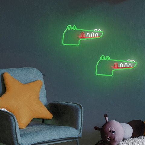 Neon PLEXI LED JURASSIC KROKODYL zielony FLNJ03 Forever Light