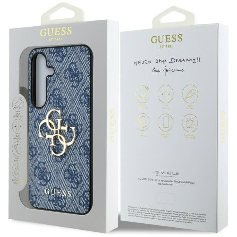 Etui Guess Big 4G Logo Classic Logo do Samsung Galaxy S25 niebieski