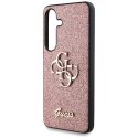 Etui Guess Fixed Glitter Big 4G Metal Logo do Samsung Galaxy S25 Plus różowy