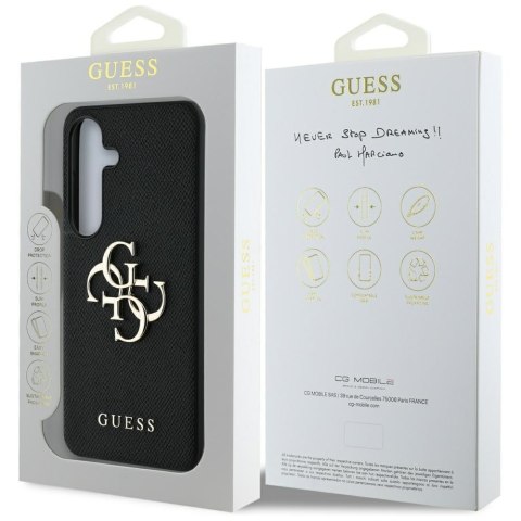 Etui Guess Grained Big 4G Logo Small Classic Logo do Samsung Galaxy S25 czarny