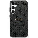 Etui Guess Leather 4G Colored RingClassic Logo MagSafe Samsung Galaxy S25 czarny