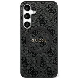 Etui Guess Leather 4G Colored RingClassic Logo MagSafe Samsung Galaxy S25 czarny