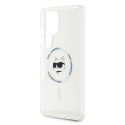 Etui Karl Lagerfeld Button Choupette Head Printed Logo MagSafe Samsung Galaxy S25 Ultra biały