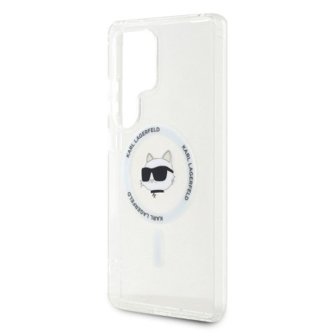 Etui Karl Lagerfeld Button Choupette Head Printed Logo MagSafe Samsung Galaxy S25 Ultra biały