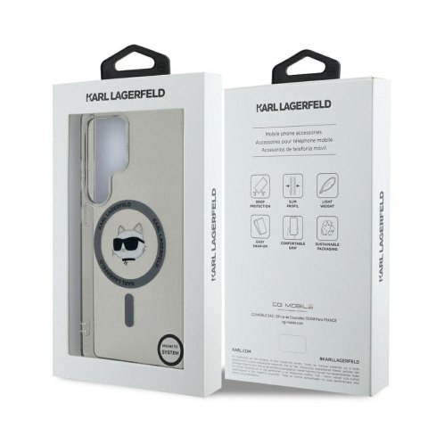 Etui Karl Lagerfeld Button Choupette Head Printed Logo MagSafe Samsung Galaxy S25 Ultra czarny Etui Karl Lagerfeld Button Choupette Head Printed Logo MagSafe Samsung Galaxy S25 Ultra czarny