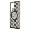 Etui Karl Lagerfeld Button Karl & Choupette Heads On KL Pattern MagSafe Samsung Galaxy S25 Ultra czarny