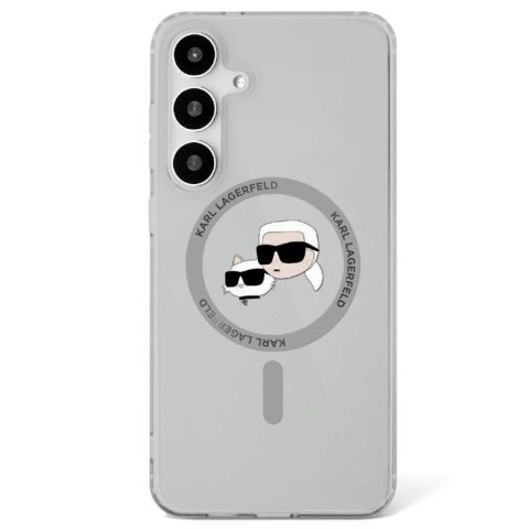 Etui Karl Lagerfeld Button Karl & Choupette Heads Printed Logo MagSafe Samsung Galaxy S25 czarny Etui Karl Lagerfeld Button Karl & Choupette Heads Printed Logo MagSafe Samsung Galaxy S25 czarny