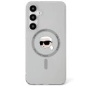 Etui Karl Lagerfeld Button Karl Head Printed Logo MagSafe do Samsung Galaxy S25 czarny