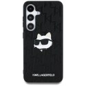 Etui Karl Lagerfeld Leather Monogram Pin Logo Choupette Head Samsung Galaxy S25 Plus czarny