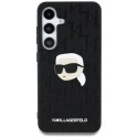 Etui Karl Lagerfeld Leather Monogram Pin Logo Karl Head Samsung Galaxy S25 Plus czarny