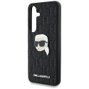Etui Karl Lagerfeld Leather Monogram Pin Logo Karl Head Samsung Galaxy S25 czarny