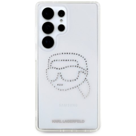 Etui Karl Lagerfeld Rhinestones Karl Head Logo Samsung Galaxy S25 Ultra przezroczysty