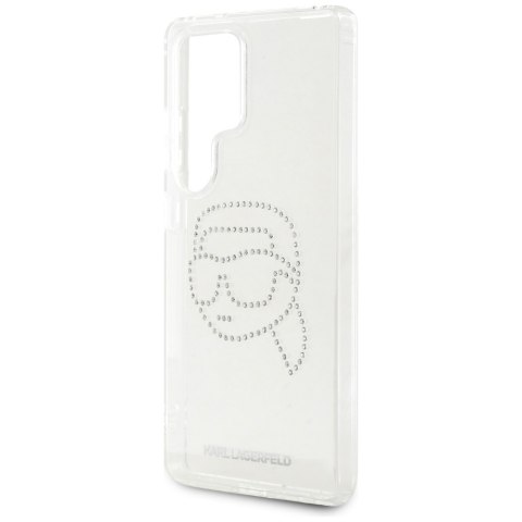 Etui Karl Lagerfeld Rhinestones Karl Head Logo Samsung Galaxy S25 Ultra przezroczysty