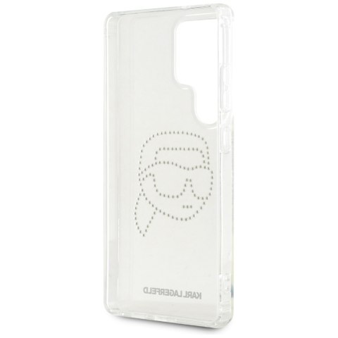 Etui Karl Lagerfeld Rhinestones Karl Head Logo Samsung Galaxy S25 Ultra przezroczysty