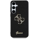 Etui Guess Fixed Glitter Big 4G Metal Logo do Samsung Galaxy S25 Plus czarny