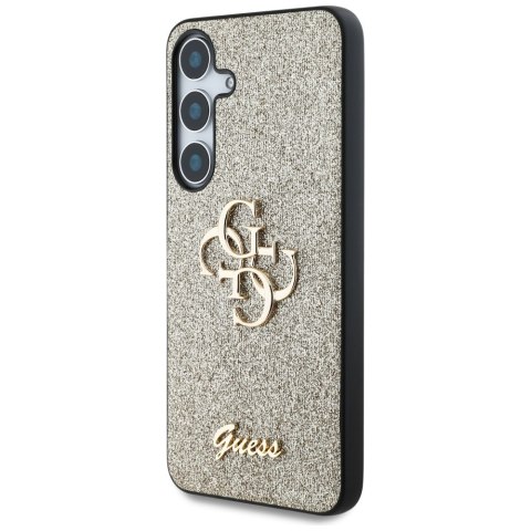 Etui Guess Fixed Glitter Big 4G Metal Logo do Samsung Galaxy S25 złoty